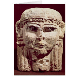 Cartão Cabeça da deusa Ishtar, de Amman, Jordão