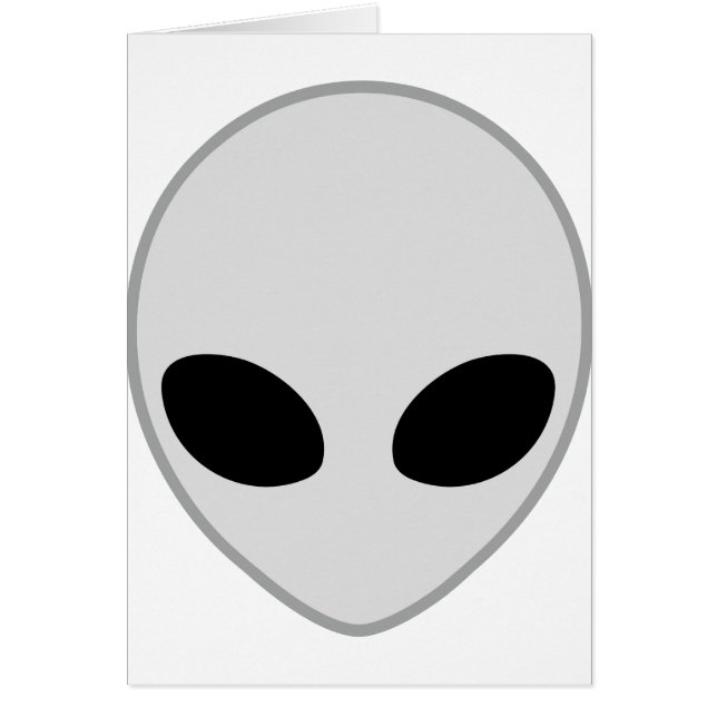Cartão Cabeça de alienígena (Frente)