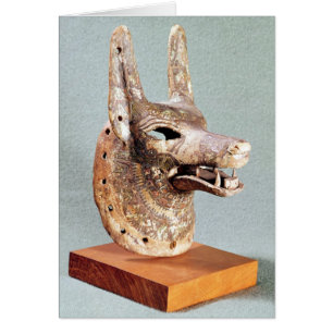Cartão Cabeça de Anubis, com uma maxila articulada