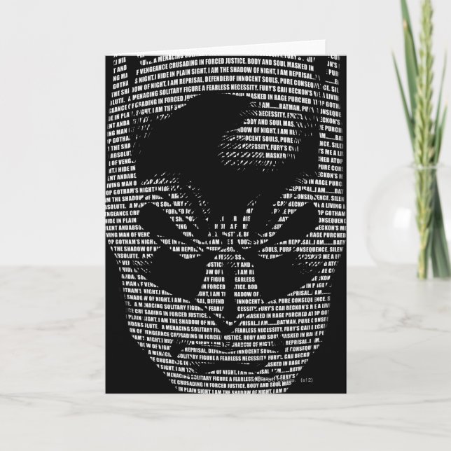 Cartão Cabeça de Batman Mantra (Frente)