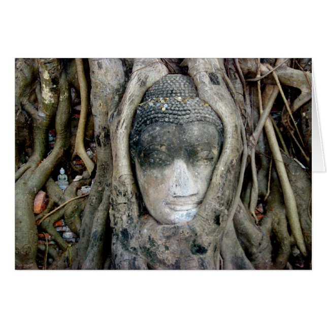 Cartão Cabeça de Buddha (Frente Horizontal)