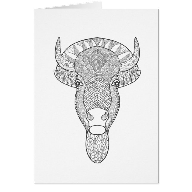 Cartão Cabeça de Bull do estilo (Frente)