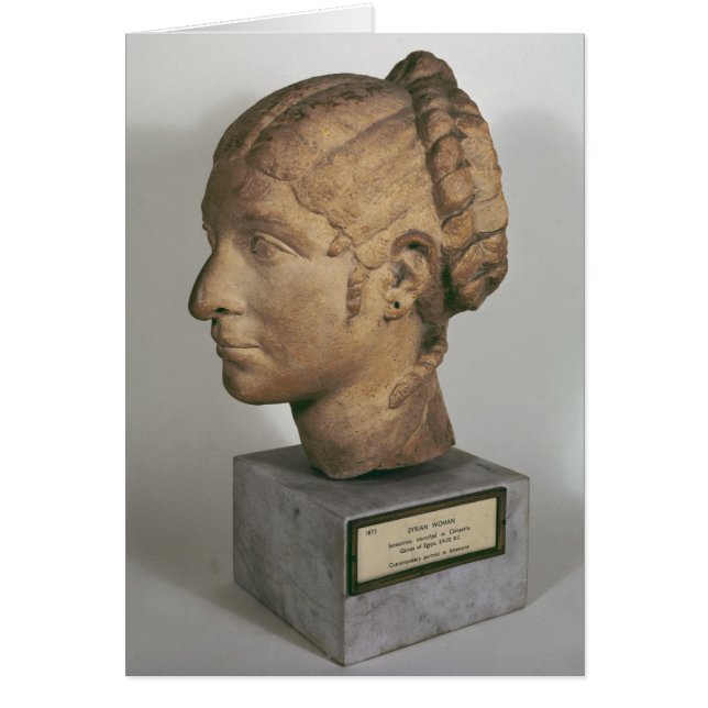 Cartão Cabeça de calcário de uma Mulher (Frente)