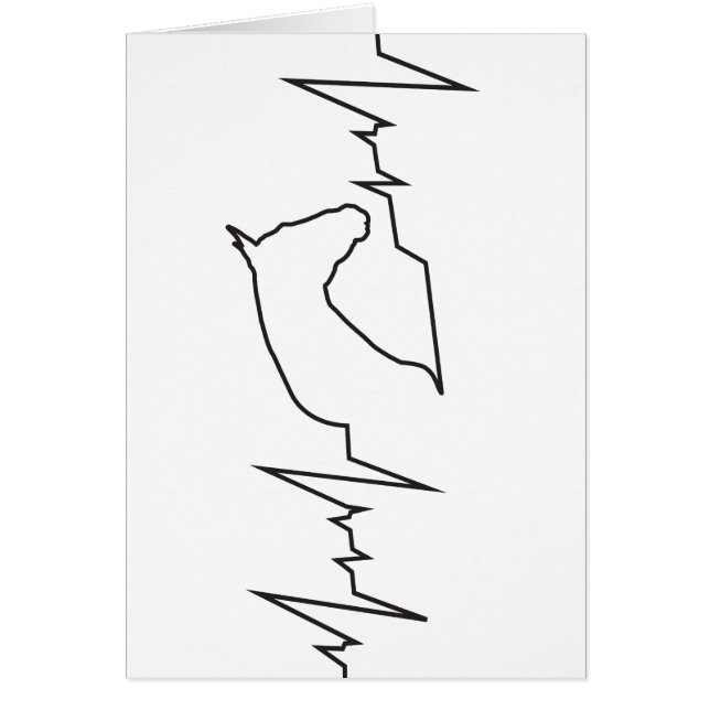 Cartão Cabeça de Cavalo com Pulso Cardíaco (Frente)