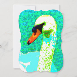 Cartão Cabeça de Cisne Branco Majestoso