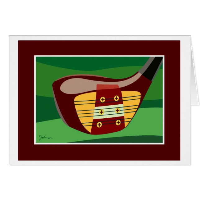 Cartão Cabeça de clube do golfe (Frente horizontal)