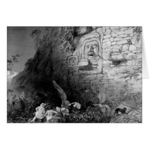 Cartão Cabeça de Na de Itzam, Izamal, Iucatão, México,