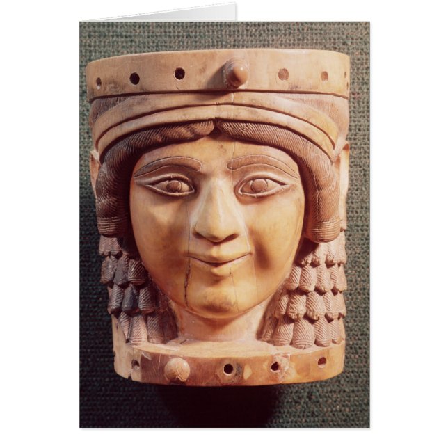 Cartão Cabeça de uma mulher, chamada a senhora do poço (Frente)