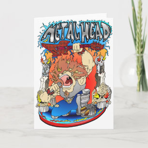 Cartão Cabeça do metal