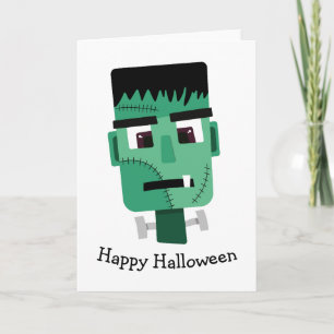 Cartão Cabeça do Monstro de Frankenstein