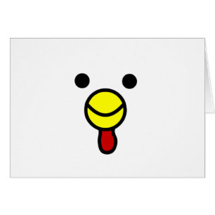 Cartão Cabeça feliz bonito da galinha