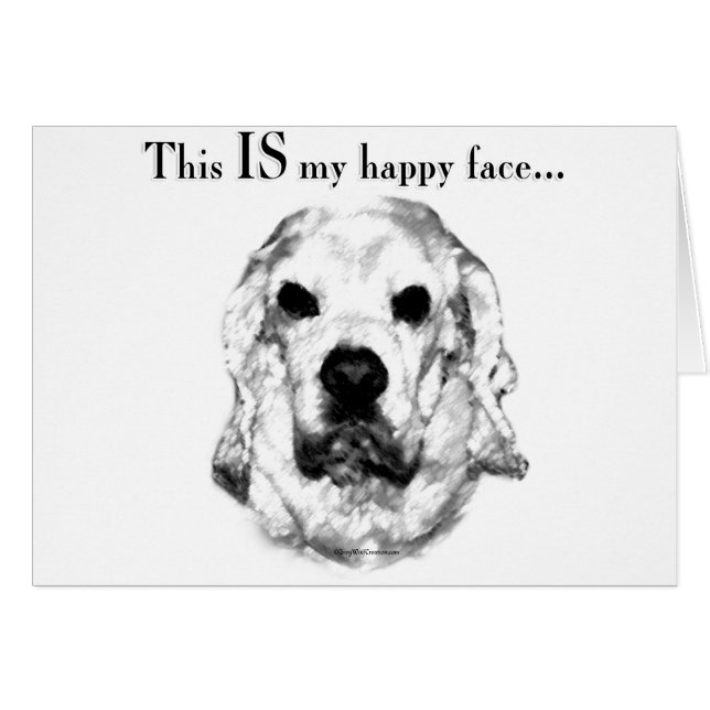 Cartão Cabeça Feliz de Cocker Spaniel (Frente Horizontal)