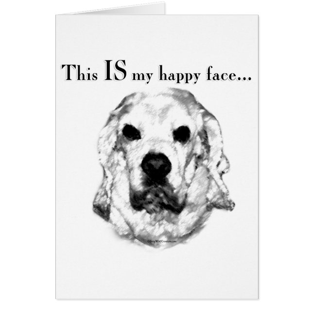 Cartão Cabeça Feliz de Cocker Spaniel (Frente)