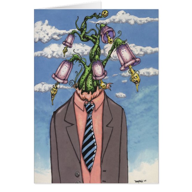 Cartão cabeça nas nuvens (Frente)