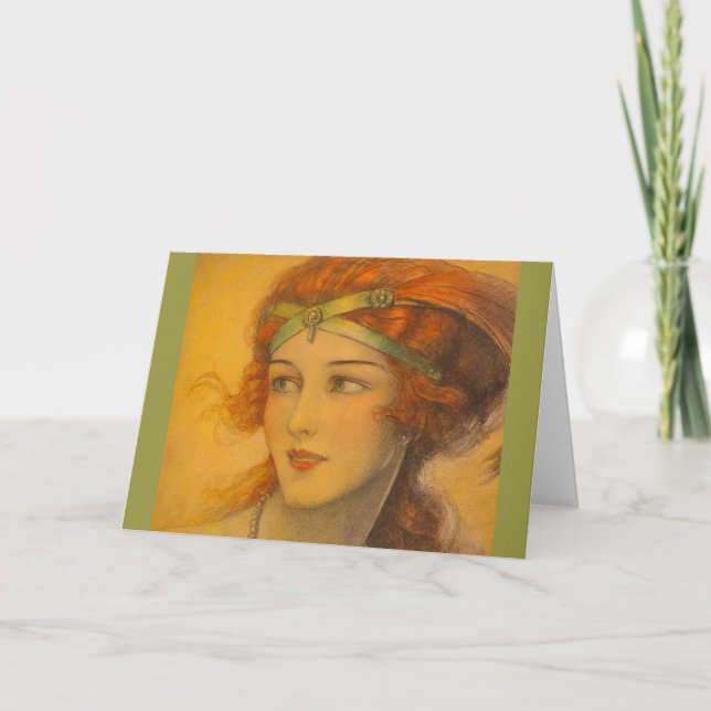 Cartão Cabeça-vermelha maravilhosa de 1919 (Frente)