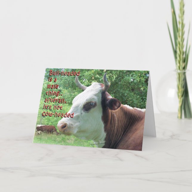 Cartão Cabeçalho não personalizado com a cabeça (Frente)