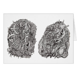 Cartão Cabeças estranhas, por Brian Benson