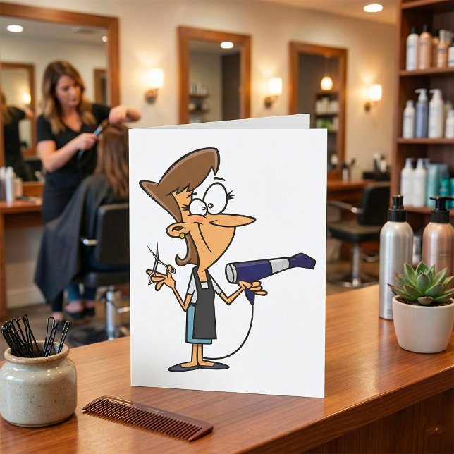Cartão Cabeleireiro Com Tesoura (Criador carregado)