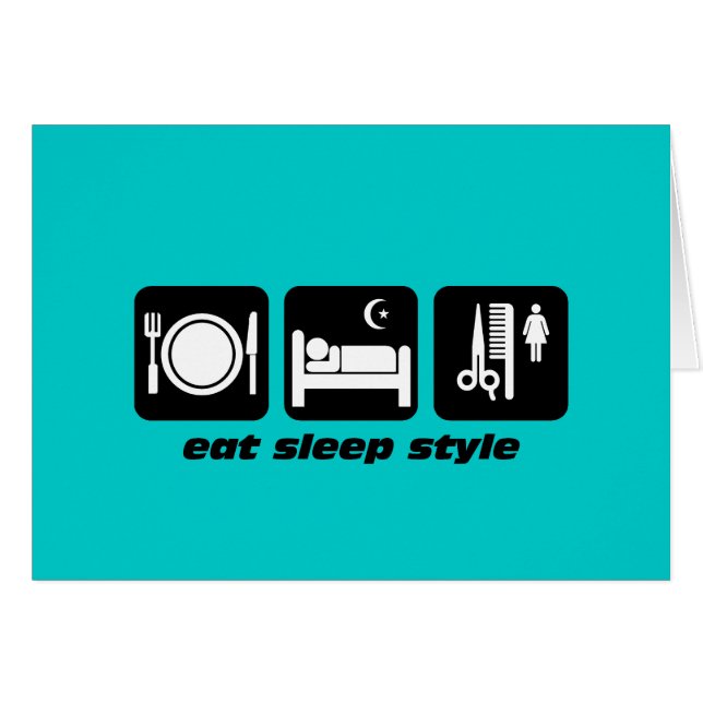 Cartão Cabeleireiro engraçado (Frente Horizontal)