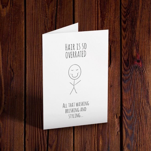 Cartão Cabelo após Quimio Engraçado (Criador carregado)