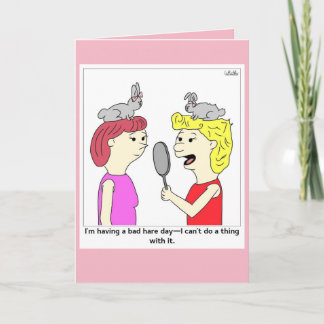 Cartão Cabelo Mau - Dia Mau do Medo