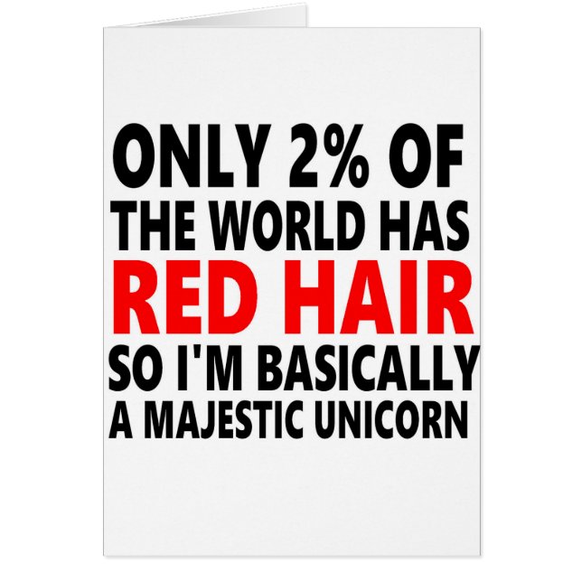Cartão Cabelo vermelho engraçado (Frente)
