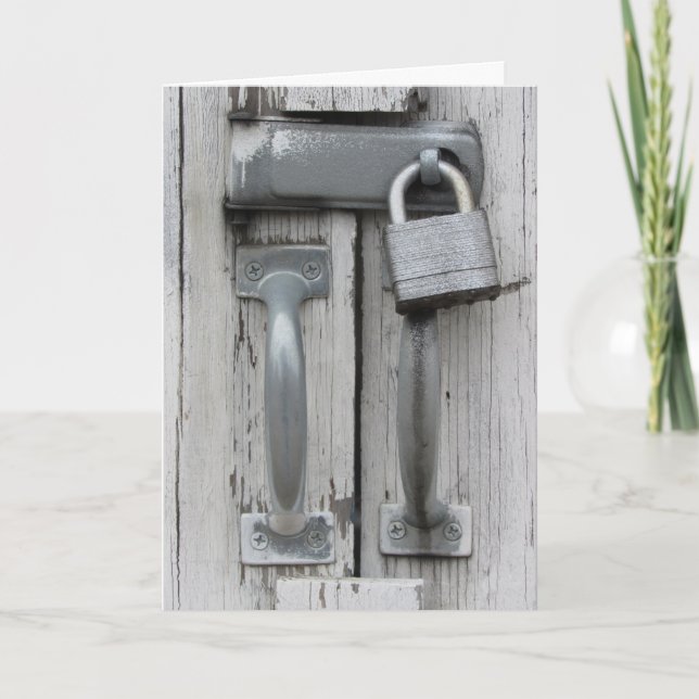 Cartão "Cabides da Porta do Bluff Trancado por Cima" Cart (Frente)