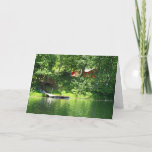 Cartão Cabina no lago