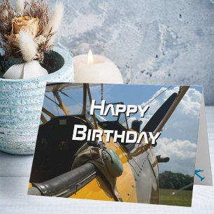 Cartão Cabine de avião, Aniversário de Piloto de Aviação