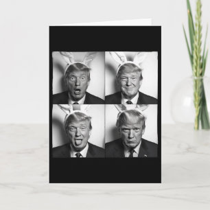 Cartão Cabine de Fotos Trump com Orelhas de Coelho da Pás
