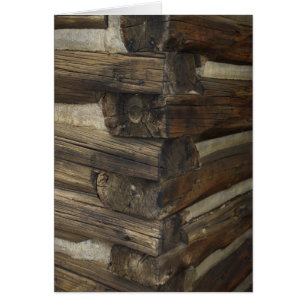 Cartão Cabine pioneira de madeira