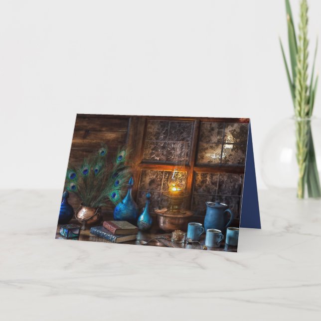 Cartão Cabine por cena de luz russa inverno (Frente)