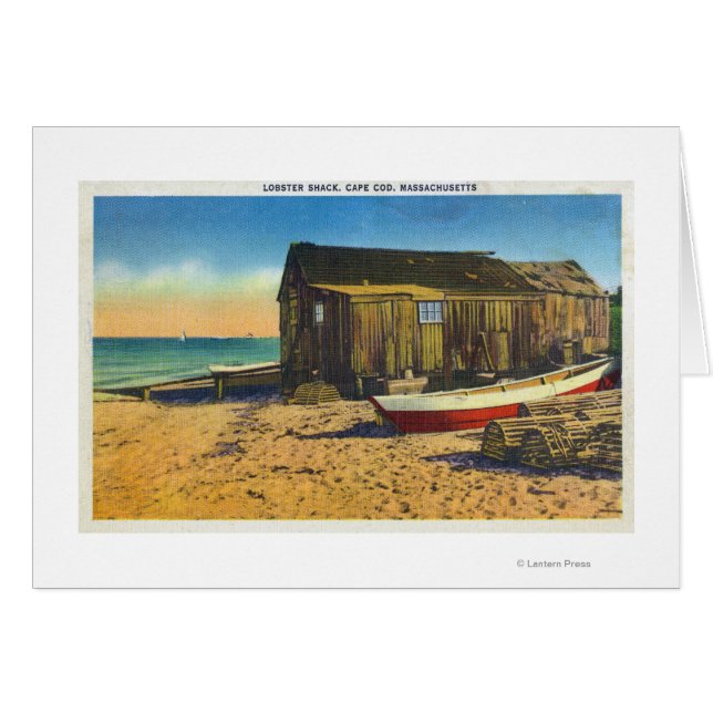 Cartão Cabo Cod, MassachusettsView de uma barraca de lago (Frente Horizontal)