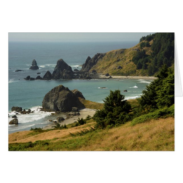 Cartão Cabo Ferrelo, Vista, Oceano, Pilhas Marítimas, Cav (Frente Horizontal)