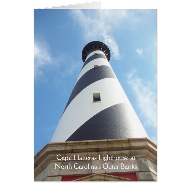 Cartão Cabo Hatteras Outer Banks Lighthouse Card (Frente)