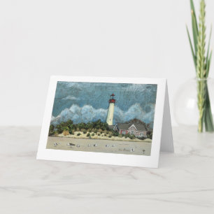 Cartão Cabo May Lighthouse Painting, Nova Jersey