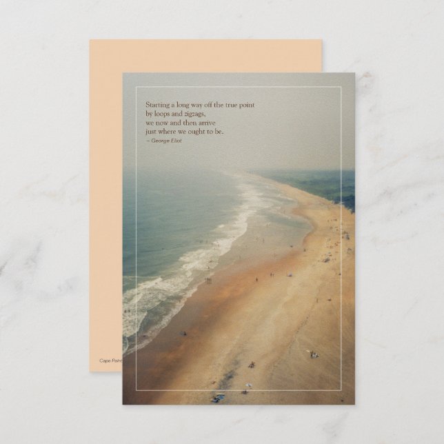 Cartão Cabo Point (Ilha Hatteras) Foto Petite (Frente/Verso)