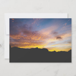 Cartão Cabo Verde Pôr do Sol Ardente Céu em Chamas Fotogr