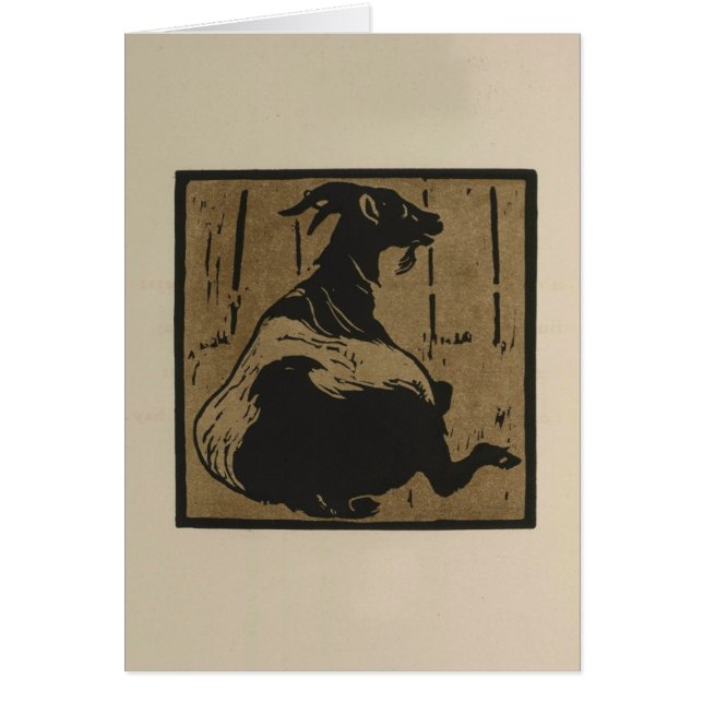 Cartão Cabra em repouso (Frente)