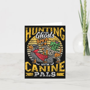 Cartão Caça a Fantasmas com Amigos Caninos Dono Fofo
