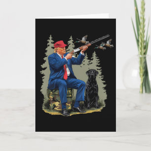Cartão Caça ao Pato Trump Donald Trump Camuflagem Old Sch
