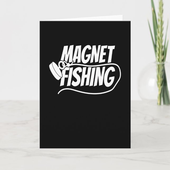 Cartão Caça Ao Tesouro Da Pesca Magnética (Frente)