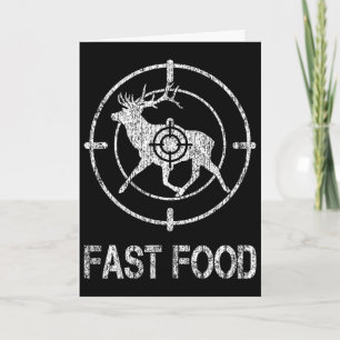 Cartão Caça de cervo de fast food caçador comida american