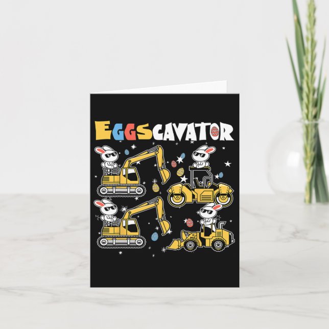 Cartão Caça De Ovos De Páscoa Eggscavator Para (Frente)