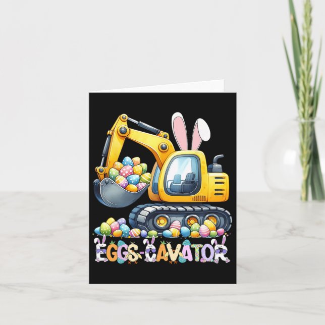 Cartão Caça De Ovos De Páscoa Eggscavator Para (Frente)