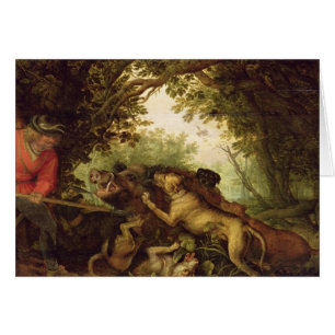 Cartão Caça do varrão, 1611