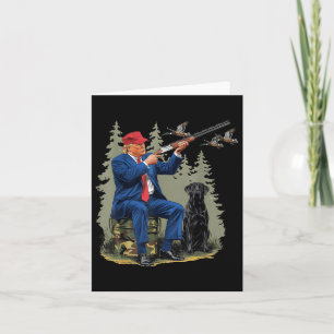 Cartão Caça Engraçado Pato Trump Camo Caça Alô