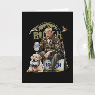 Cartão Caça Retró Trump Veado Engraçado Cerveja Beber Cer