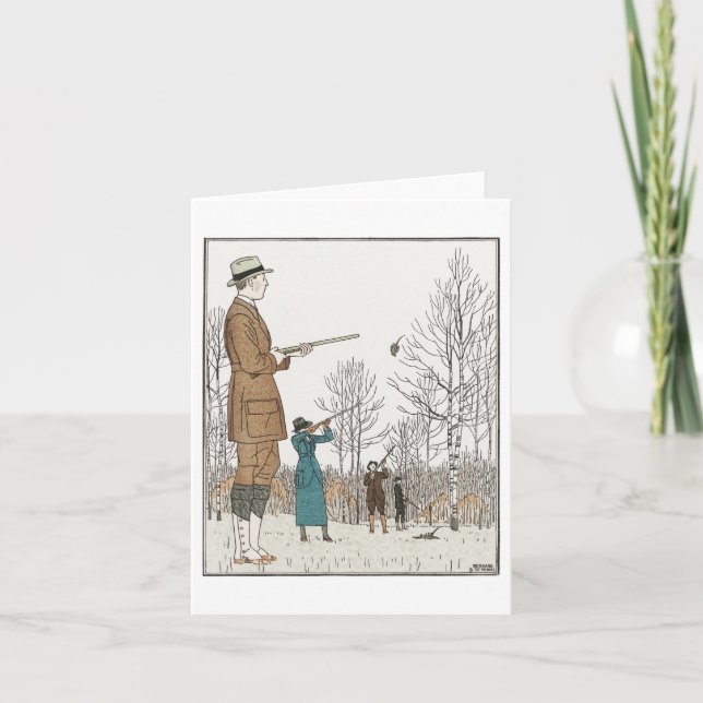 Cartão Caça Vintage (Frente)