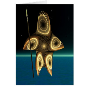 Cartão Caçador de Inuit Fractal